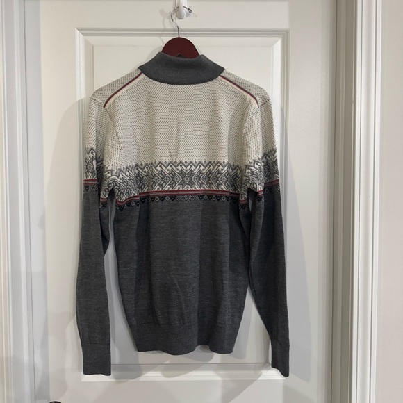 Dale Of Norway Hovden Jacquard Half Zip Wool Sweater - Picture 13 of 13